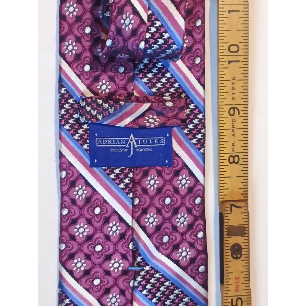 Adrian Jules Pink Silk Tie 59" Long